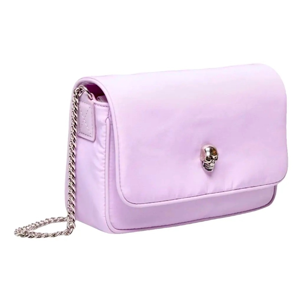 Alexander McQueen Small Skull Bag Lavender Pink Nylon & Silver Chrome Hardware